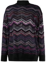 Missoni zigzag-woven roll-neck jumper - Noir