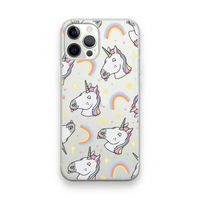 Rainbow Unicorn: iPhone 12 Pro Transparant Hoesje