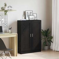 Zwarte Eiken Boekenkast - 82.5 x 30.5 x 115 cm - Geengineerd Hout