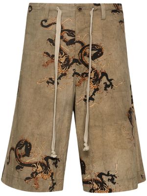 Uma Wang bermuda Pallor en coton - Marron
