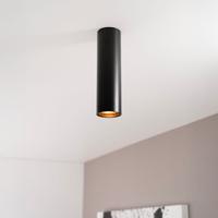 Canopus nero m by LUSENZ - Cilindervormige opbouwspot met mat zwarte coating