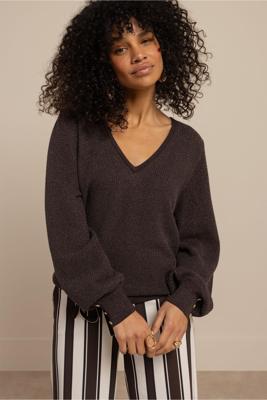 Studio Anneloes Nika Structure Pullover 13601 Trui 8700 Espresso