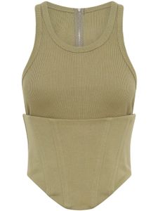 Dion Lee haut à design Float de corset - Vert