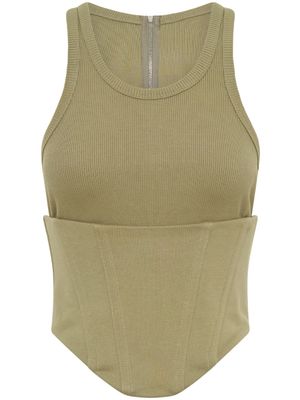 Dion Lee haut à design Float de corset - Vert