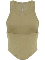 Dion Lee haut à design Float de corset - Vert
