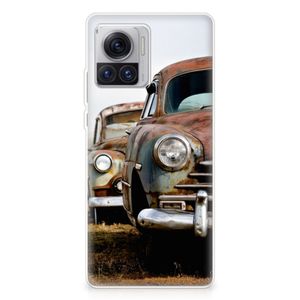 Motorola Moto X30 Pro Siliconen Hoesje met foto Vintage Auto