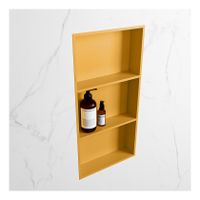 Wandnis Solid Surface Easy | In- en opbouw | 30x60x8 cm | 3 vakken | Ocher