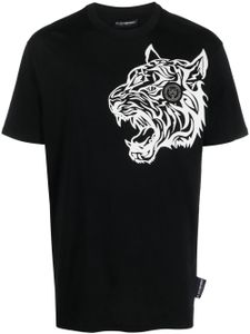 Plein Sport t-shirt à imprimé tigre - Noir