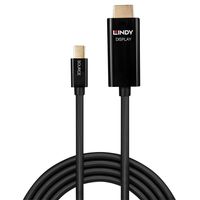 Lindy 40912 video kabel adapter 2 m Mini DisplayPort HDMI Type A (Standaard) Zwart - thumbnail