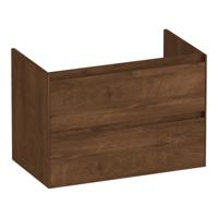 Brauer Inspire - Onderkast 80 cm - met 2 Softclose Lades Greeploos en 1 Sifon Uitsparing - Forest Cacao