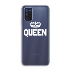 Queen zwart: Samsung Galaxy A03s Transparant Hoesje