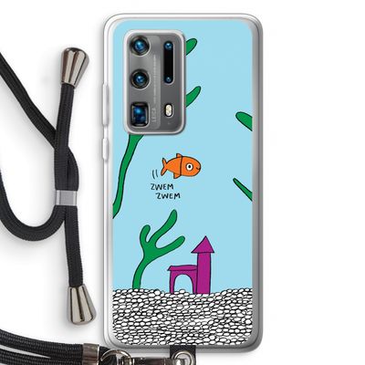 Aquarium: Huawei P40 Pro Plus Transparant Hoesje met koord