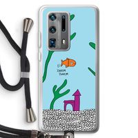 Aquarium: Huawei P40 Pro Plus Transparant Hoesje met koord