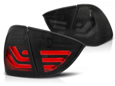 Tuning-Tec Achterlichten BMW E91 05-08 SMOKE ZWART LED STRIP