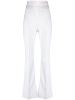 Jacquemus pantalon évasé à taille haute - Blanc