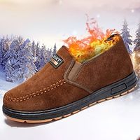 Voor heren Instappers en instappers Winterschoenen Comfortabele schoenen Wandelen Casual Dagelijks Doek Massage Comfortabel Anti-slip Korte laarsjes / Enkellaarsjes Leegloper Kameel Koffie Lente Lightinthebox
