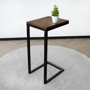 Bijzettafel industrieel Jerry 68cm hoog duurzaam mangohout laptoptafel mango side table