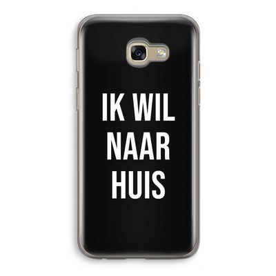 Ik wil naar huis - Zwart: Samsung Galaxy A5 (2017) Transparant Hoesje