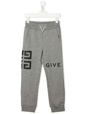 Givenchy Kids pantalon de jogging à motif 4G - Gris