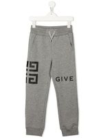 Givenchy Kids pantalon de jogging à motif 4G - Gris