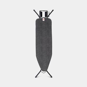 Brabantia Strijkplank B, 124x38 cm Denim Black met strijkijzerhouder - Black