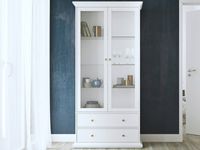 Vitrinekast PARO 2 deuren en 2 lades wit - thumbnail