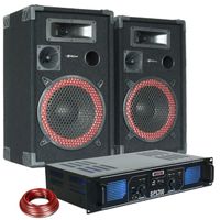 MAX 700W DJ PA Luidspreker en Versterker combinatie met MP3 en USB - thumbnail