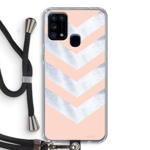 Marmeren pijlen: Samsung Galaxy M31 Transparant Hoesje met koord