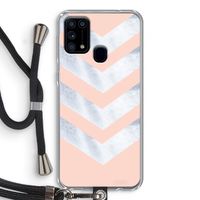 Marmeren pijlen: Samsung Galaxy M31 Transparant Hoesje met koord