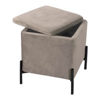 Leitmotiv Snog Poef - Grijs - thumbnail