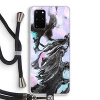 Pastel zwart: Samsung Galaxy S20 Plus Transparant Hoesje met koord