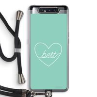 Best heart pastel: Samsung Galaxy A80 Transparant Hoesje met koord