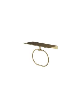 Hotbath &More Handdoekring voor Planchet serie Geborsteld messing PVD