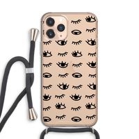 Eye pattern #2: iPhone 11 Pro Transparant Hoesje met koord