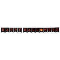 Horror/halloween letterslinger - Happy Halloween - papier - 300 cm - Feestartikelen/versiering   -