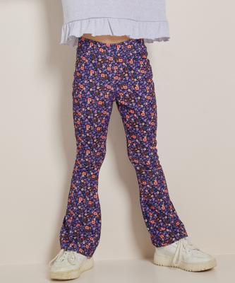 flared fit broek met print