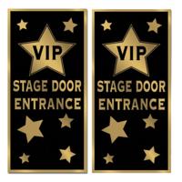Deur Banner - 2x - VIP Hollywood thema - ingang deur banner - kunststof - 76 x 150 cm