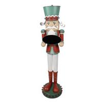 Clayre & Eef Beeld Notenkraker 129 cm Rood Ijzer Kerstdecoratie - thumbnail