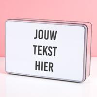 Gepersonaliseerde Bewaarblik Met Eigen Tekst