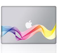 Laptop sticker regenboog golf
