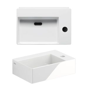 Clou Flush fontein 35.5x24.5cm inclusief plug met kraangat keramiek glanzend wit CL/03.03420.01