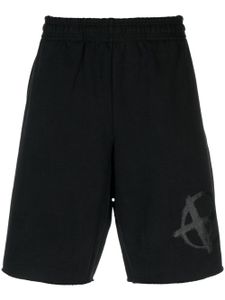 VETEMENTS short de sport Reverse Anarchy en coton - Noir