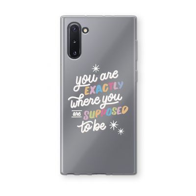Right Place: Samsung Galaxy Note 10 Transparant Hoesje