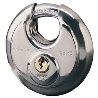 Masterlock 70mm diam. stainless steel body - hardened steel shrouded shackle, 9mm - 40EURD - thumbnail