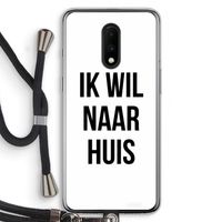 Ik wil naar huis: OnePlus 7 Transparant Hoesje met koord