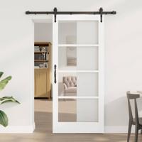 Schuifdeur ORKDAL Wit 86 x 198.5 cm Hout en metaal