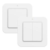 Draadloze Wandschakelaar KAKU - Enkel/Dubbel - AWST-9000 - Wit