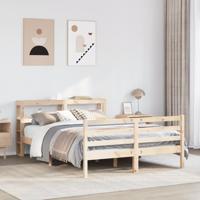 Bedframe zonder matras massief grenenhout 160x200 cm