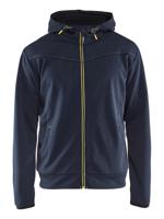 Blåkläder Hoodie met rits 33632526 | Donkerblauw/Geel | Maat L - 7330509550137