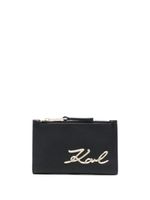 Karl Lagerfeld porte-cartes pliant Signature Slim - Noir - thumbnail